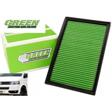 Green Cotton Performance Panel Replacement Air Filter VW Transporter T5 Tdi